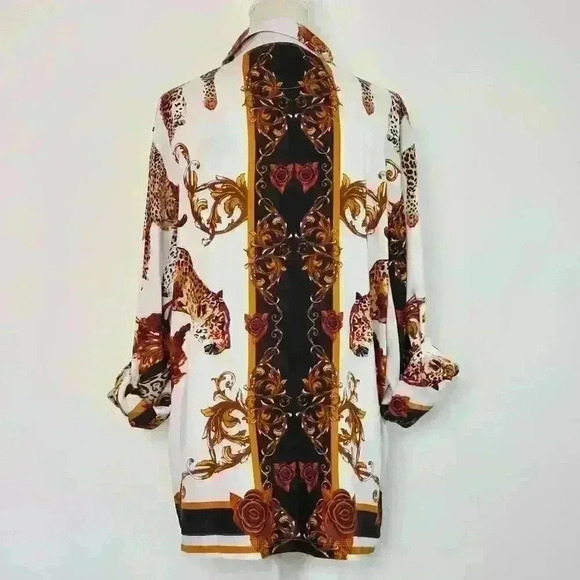 Brave Soul London Prowler Animal Print Button Down Shirt - Picture 4 of 10